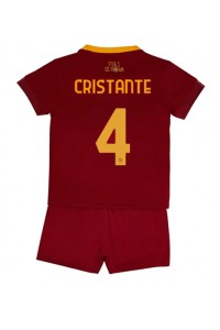 AS Roma Bryan Cristante #4 Babyklær Hjemme Fotballdrakt til barn 2022-23 Korte ermer (+ Korte bukser)